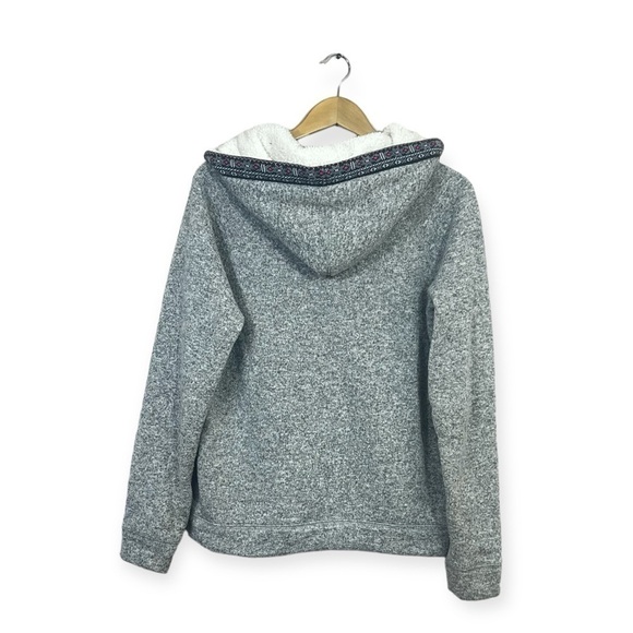 American Eagle Outfitters Women’s Gray Zipped Hoodie Sweatshirt Jacket Sz L - Picture 2 of 10